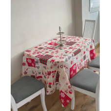 Скатертина "Новий рік" прямокутна лляна