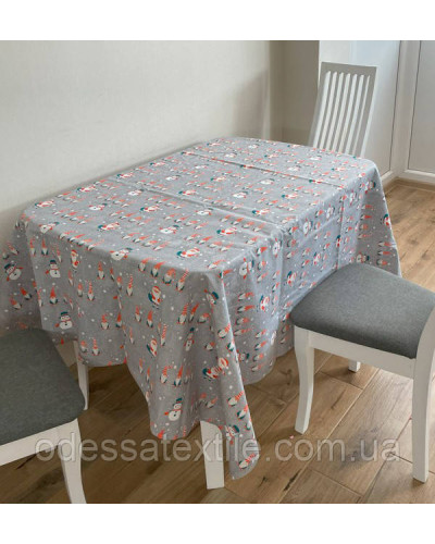 Скатертини Home plus    OT145х170-сніговик сірий купити у Postel.biz.ua
