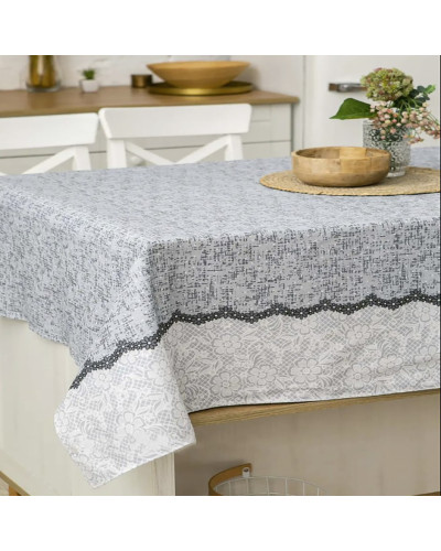 Скатертини Home plus    OT150х220-сір.орнамент купити у Postel.biz.ua