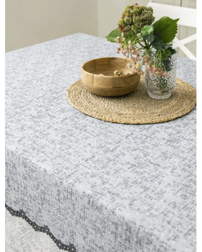 Скатертини Home plus    OT150х220-сір.орнамент купити у Postel.biz.ua