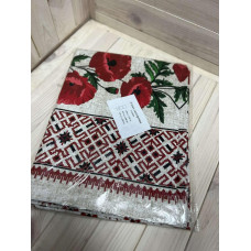 Скатертина "Маки" прямокутна лляна