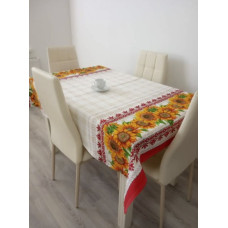 Скатертина "Сонячники" прямокутна лляна