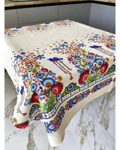 Скатертини Home plus    OT150х220-мальви купити у Postel.biz.ua