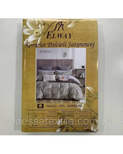 Комплекти постільної білизни ELWAY Двуспальный Евро Двуспальный Евро  OT149-50*70 купити у Postel.biz.ua