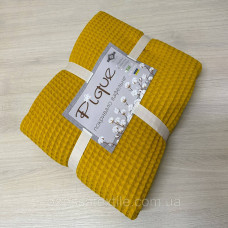 Покривало вафельне 200х220 ТМ Тет-@-Тет Pique жовте