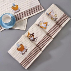 Кухонний рушник вафельний Coffee 25х50 см, упаковка 12 шт