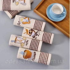 Кухонний рушник вафельний Coffee 25х50 см, упаковка 12 шт