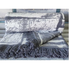 Плед бавовняний Sarar Battaniye з бахромою 1630