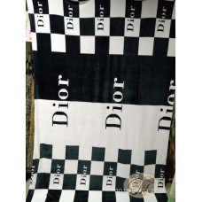 Плед із флису Діор чорно-білий (160х210)