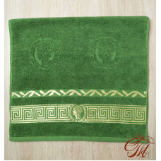 Рушник махровий для обличчя та рук Parisa Home "Греція" (зелене) 50х100см.