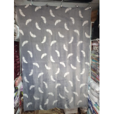 Плед з флісу Перо на сірому (160х210)