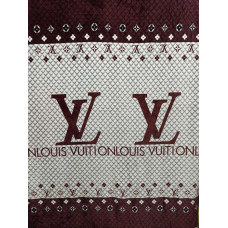 Плед з флісу Луі Вітон коричневий (160х210)