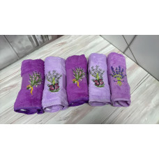 Кухонний рушник з мікрофібри Лаванда 5 шт. в упаковці 35х75см.