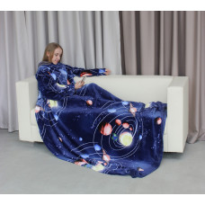 Плед із флісу з рукавами Планети