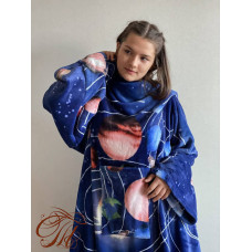 Плед із флісу з рукавами Планети