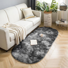 Килимок овальний приліжковий Colorful Home 90х200 см графіт (в асортименті)