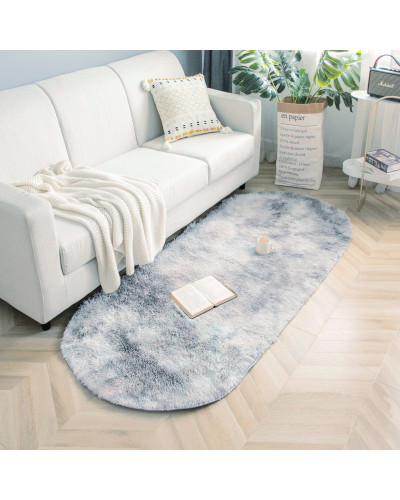 Килимок овальний приліжковий Colorful Home 90х200см сірий (в асортименті)