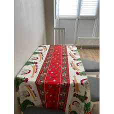 Скатертина "Новий рік" Feliz Navidad прямокутна тканинна-3