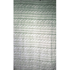 Плед з флісу В'язанка бежева (160х210)