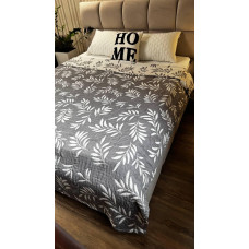 Покривало лен-муслин Colorful Home 200х230 Листочки в асортименті