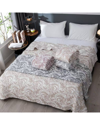 Покривало лен-муслин  Colorful Home 200х230 Вензелі в ассортименті