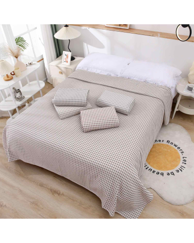 Покривало лен-муслин  Colorful Home 200х230 Плетенка в ассортименті