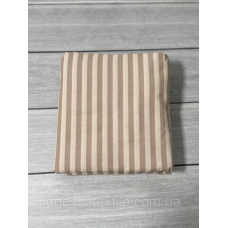 Простирадло на резинці 160x200+20 бежева смужка