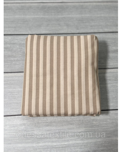 Простирадло на резинці 160x200+20 бежева смужка