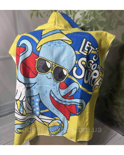 Дитяче пляжне пончо восьминіг