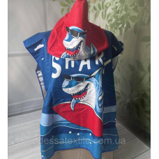 Дитяче пляжне пончо SHARK