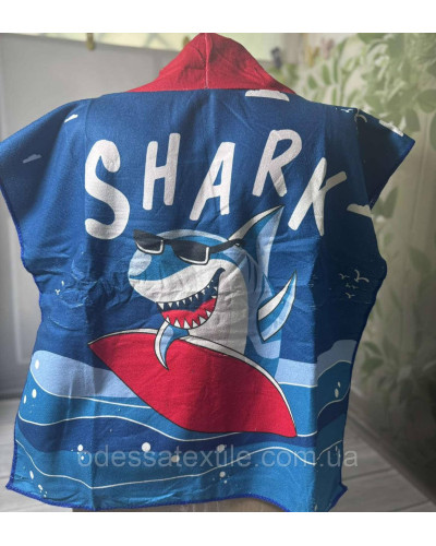 Дитяче пляжне пончо SHARK