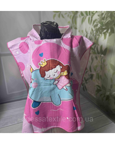 Дитяче пляжне пончо принцеса