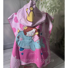 Дитяче пляжне пончо Принцеса