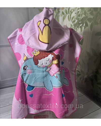 Дитяче пляжне пончо принцеса