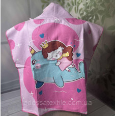 Дитяче пляжне пончо Принцеса