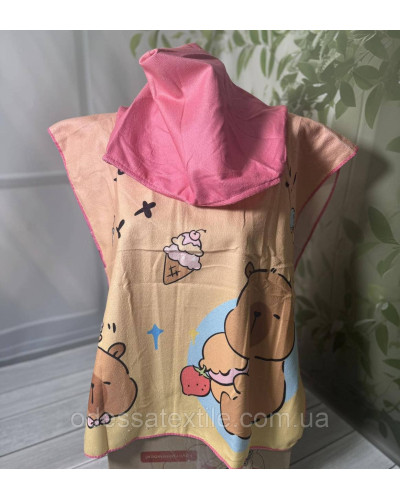 Дитяче пляжне пончо Капібара