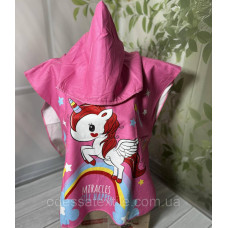 Дитяче пляжне пончо Єдиноріг