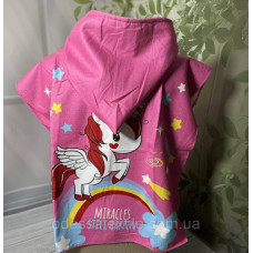 Дитяче пляжне пончо Єдиноріг