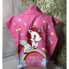 Дитяче пляжне пончо Єдиноріг