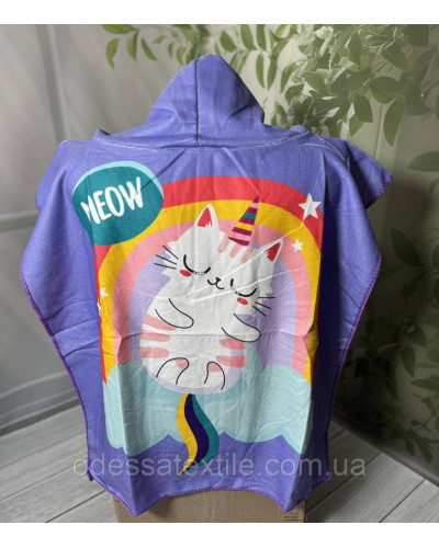 Дитяче пляжне пончо Котик MEOW