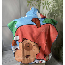 Дитяче пляжне пончо Капібарка