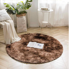 Килимок круглий приліжковий Colorful Home д150 см коричневий