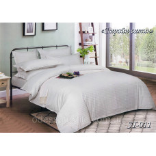 Комплект постільної білизни Тет-А-Тет двоспальний Страйп-сатин Сірий перламутр ST-011