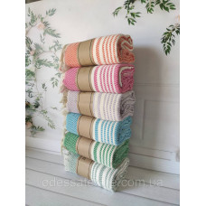 Пляжно-банний рушник Пештемаль 100х180см блакитний