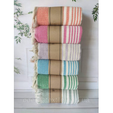 Пляжно-банний рушник Пештемаль 100х180см рожевий