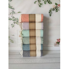 Пляжно-банний рушник Пештемаль 100х180см помаранчевий