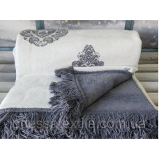 Плед бавовняний Sarar Battaniye з бахромою 1675А