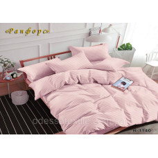 Комплект постільної білизни в Коробці Тет-@-Тет євро 1140 ранфорс-страйп Рожевий