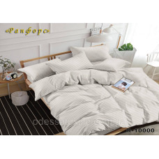 Комплект постільної білизни в Коробці Тет-@-Тет євро  ранфорс-страйп Срібло