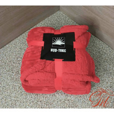 Двосторонній плед ColorFul Home "Шарпей" на овчині 160х200см яскравий персик